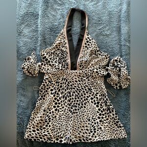 BCBGMAXAZRIA halter top with wrapping around the belt size XS